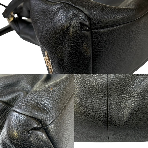 Coach Phoebe Pebbled Leather Shoulder Bag in Black F35723 - Picture 14 of 16